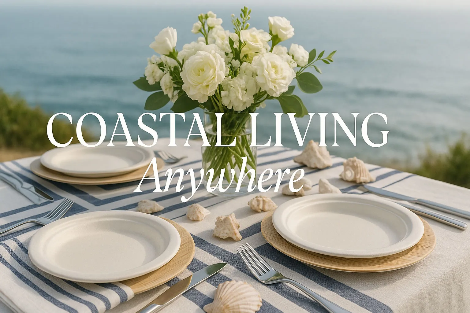 beatiful outdoor dining sugarcane plates eco-friendly compostable