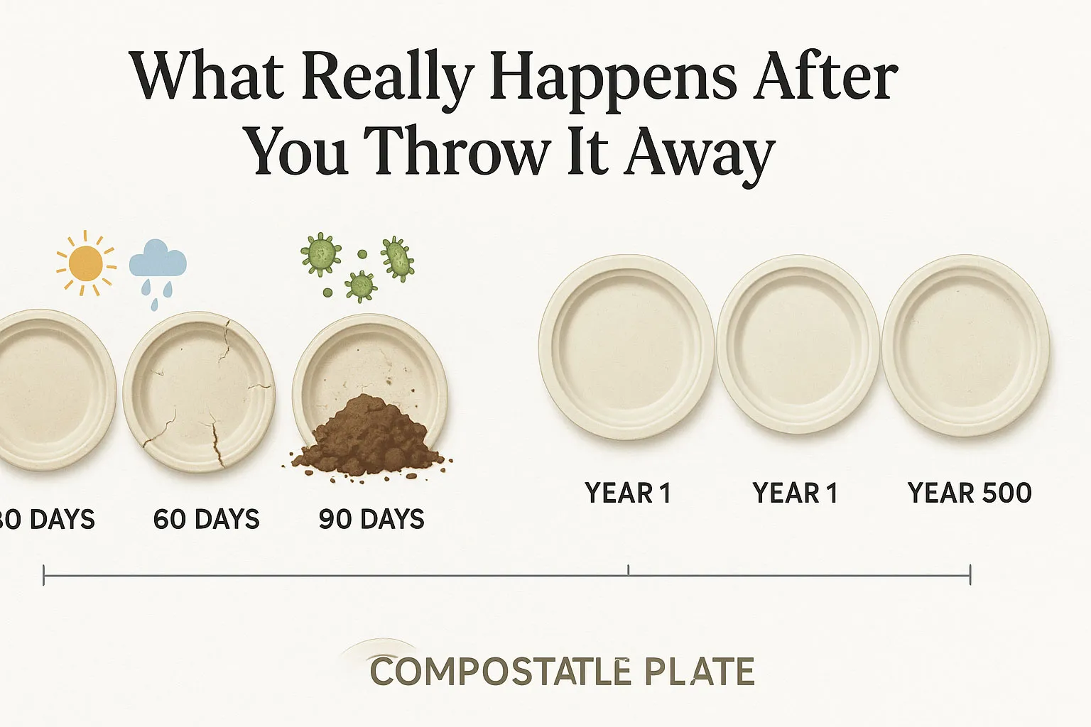 compostable plates vs plastic plates diagram