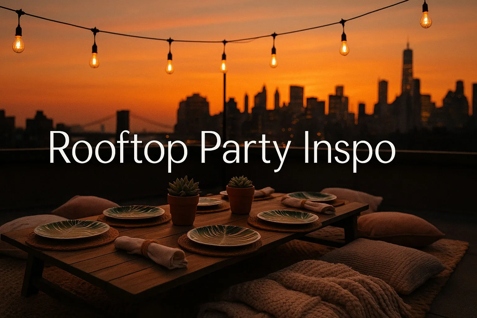 eco-friendly compostable plates rooftop party