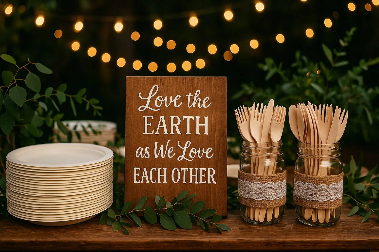 beautiful eco-friendly plates display