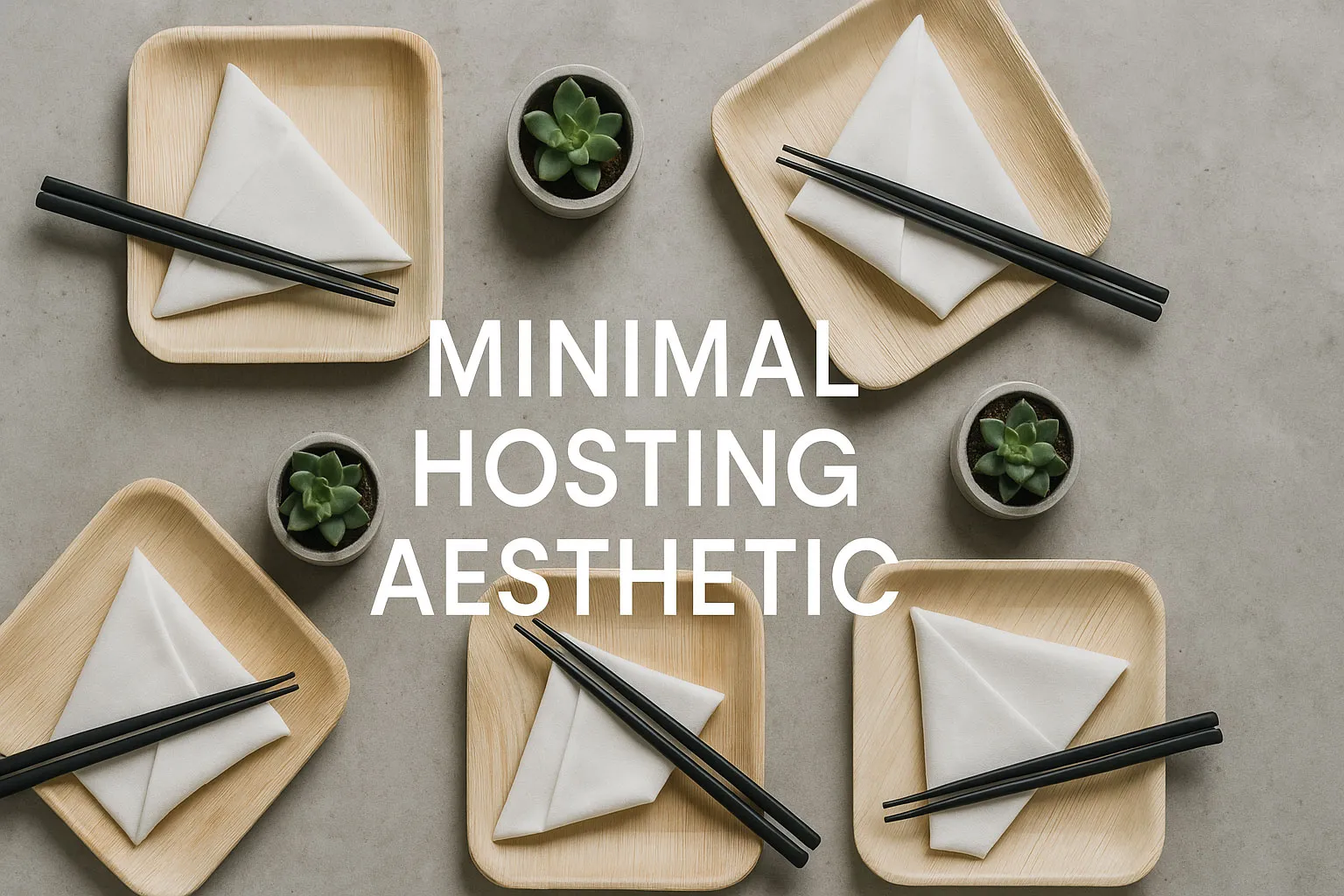 minimal hosting vibe eco-friendly plates