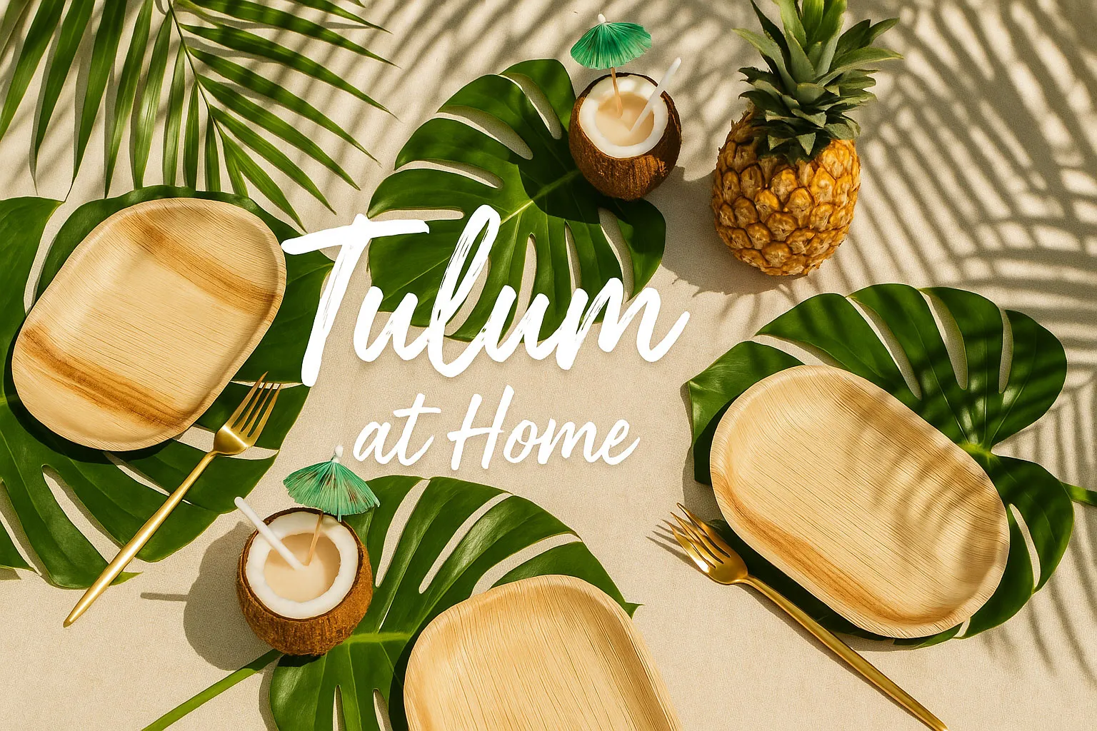 tulum at home eco-friendly party plates