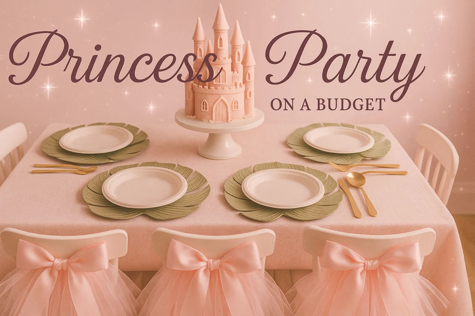 princess birthday party on a budget eco-friendly plates