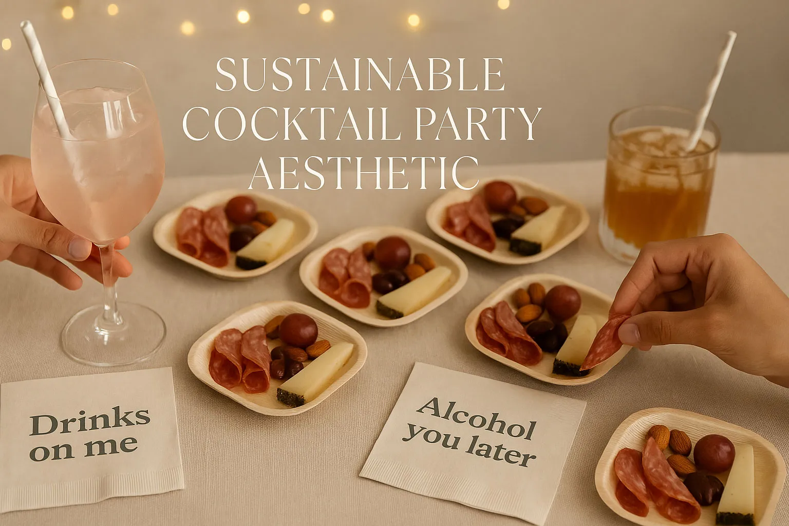 sustainable cocktail party eco-friendly compostable plates